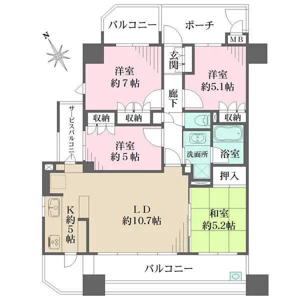 メゾンドール住吉参道 間取図