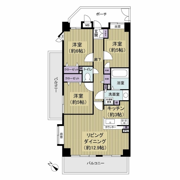 ドラゴンマンション多摩四番館聖蹟桜ヶ丘 間取図
