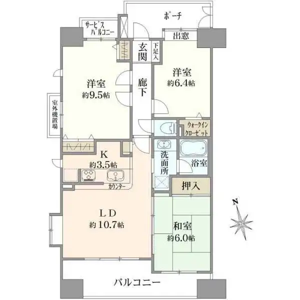 ダイアパレス　ラ・セーヌ小台公園 間取図