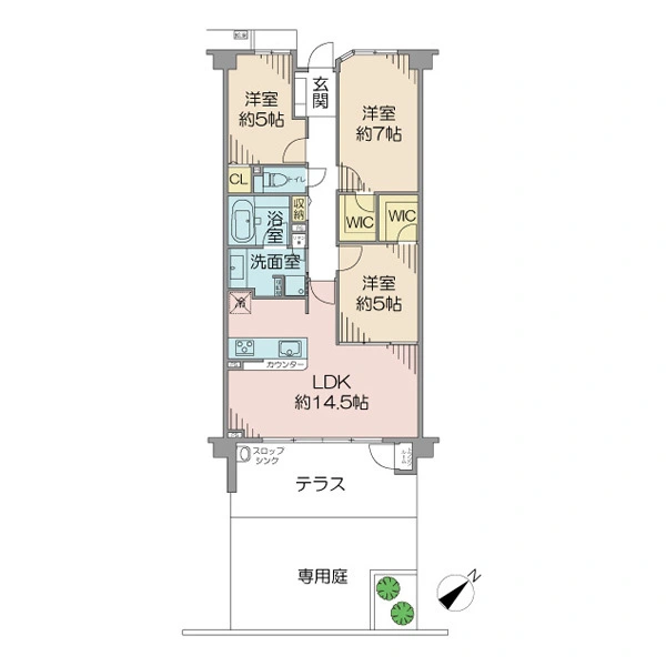 リビオ武蔵野台ヴェールフィーネ 間取図