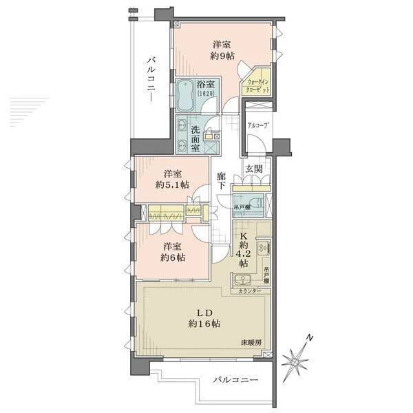 横濱紅葉坂レジデンス参番館 間取図