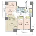 プラウドタワー相模大野クロス 間取図