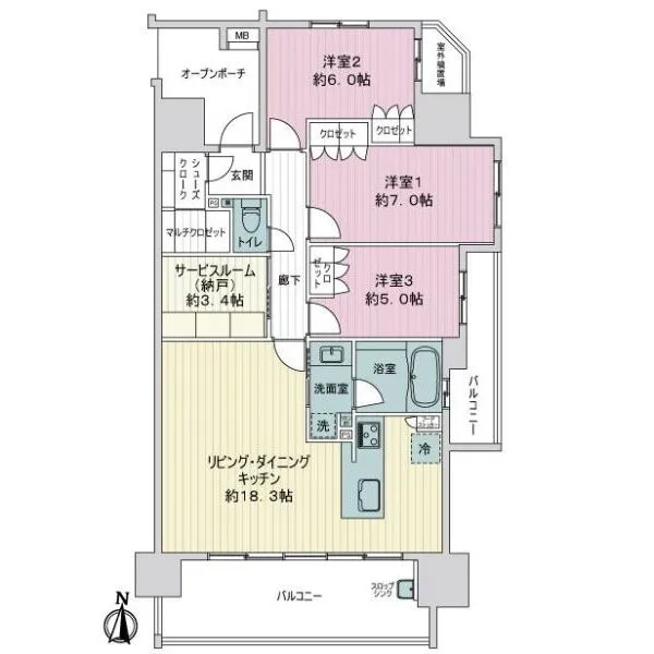 ファミリアーレ千種竹越 間取図