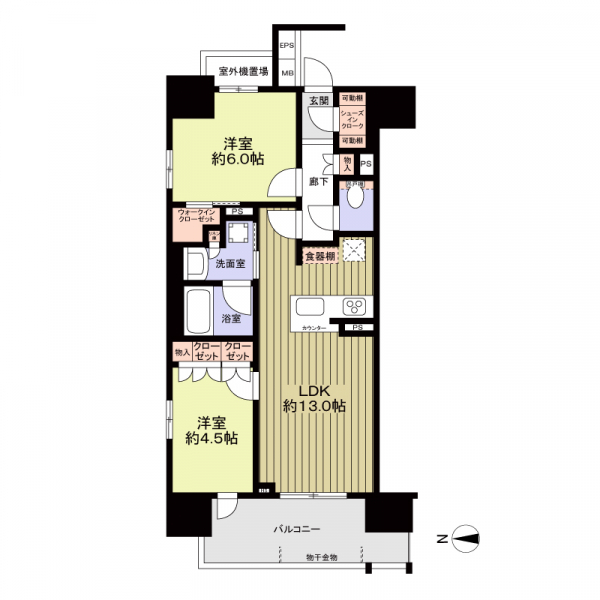 オープンレジデンシアＴＨＥ　ＭＩＤ　ＭＡＲＫ 間取図