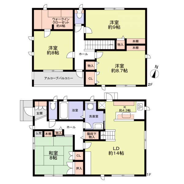 松戸市二十世紀が丘美野里町 間取図