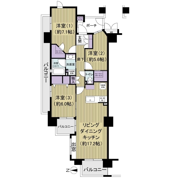 ジースクエア 間取図
