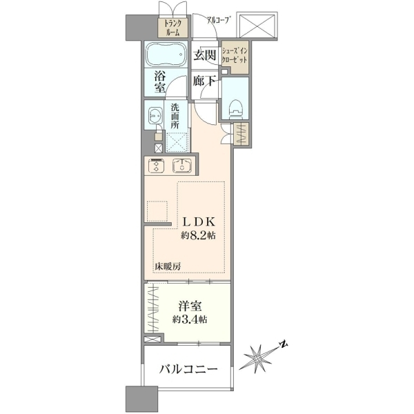 リビオレゾン横浜鶴見ステーションサイト 間取図