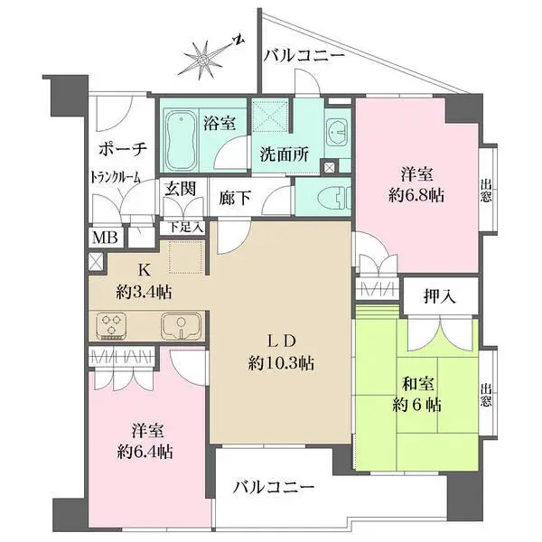 マイキャッスル東長崎デュオ 間取図