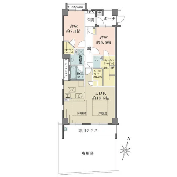 ハイネスピア六甲薬師通 間取図