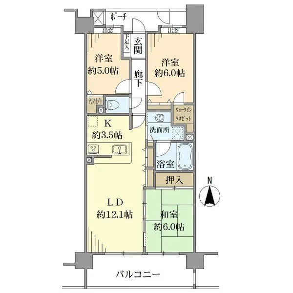 コスモ吉祥寺南カルディアコート 間取図