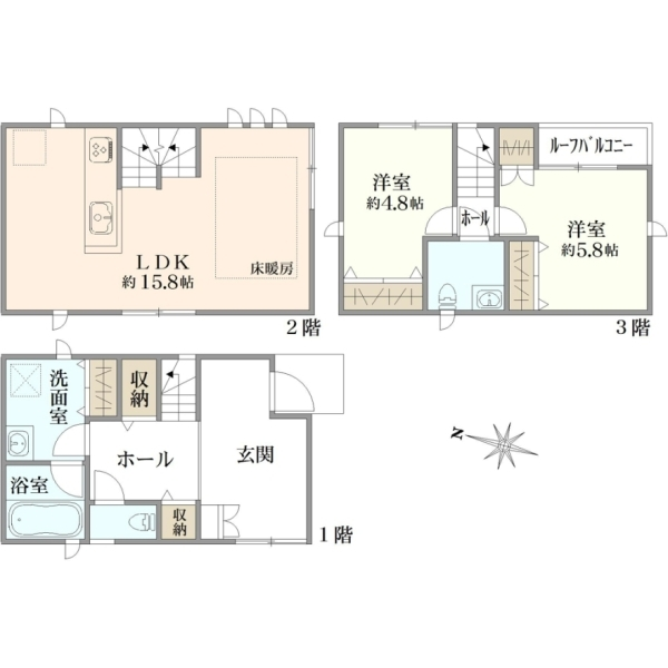 横浜市鶴見区下末吉１丁目 間取図