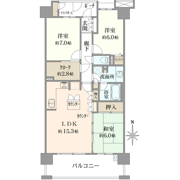 エフユニバース 間取図