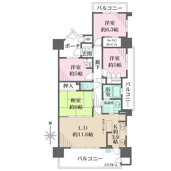 藤和シティホームズ布施 間取図