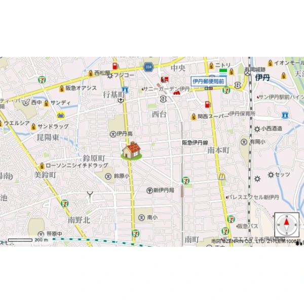 伊丹市梅ノ木６丁目 現地案内図