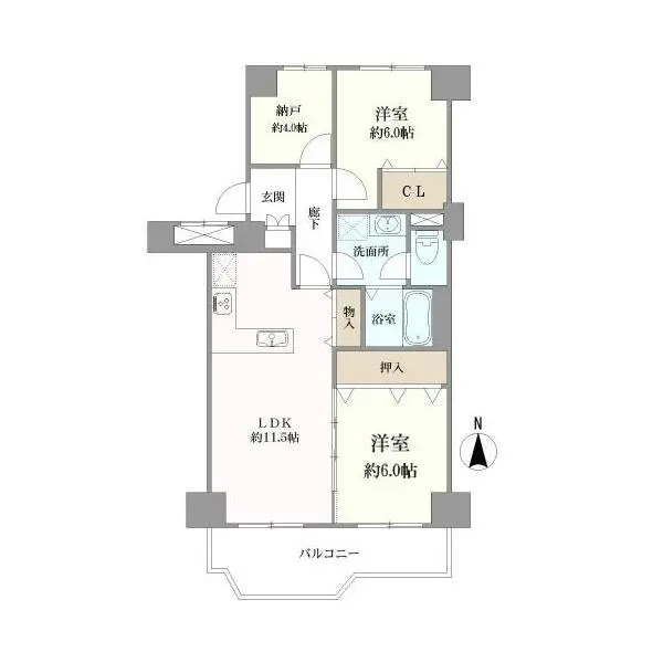 茨木レックスマンション 間取図