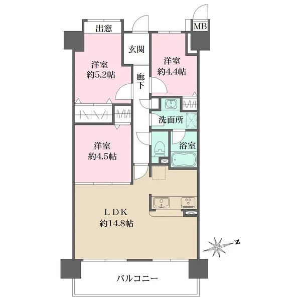 西宮東町アーバンコンフォート 間取図