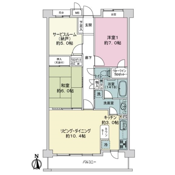 センチュリー武蔵新城 間取図