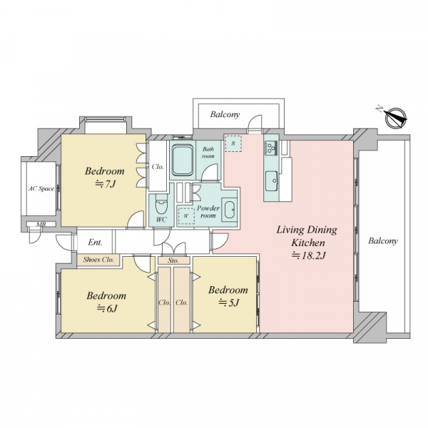 ネバーランド西中島南方 間取図