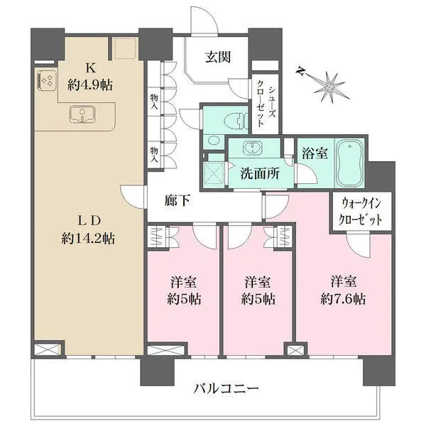 ザ・ヨコハマタワーズ　タワーイースト 間取図