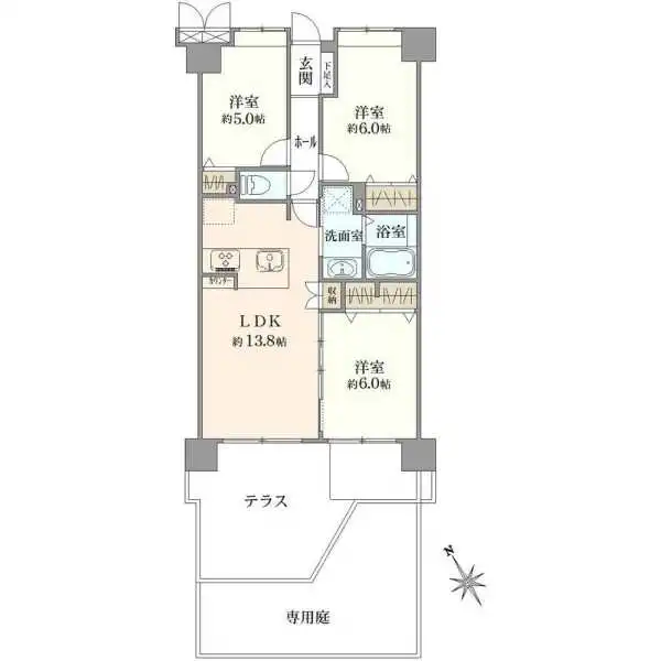 ダイアパレス篠崎　ブリリアントコート 間取図