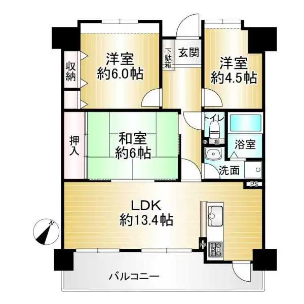 サンマンションアトレ太子橋 間取図
