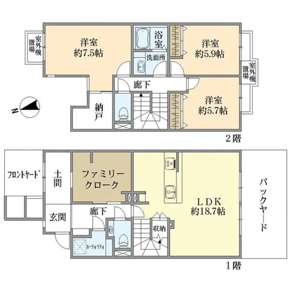 調布ハウスＧ棟 間取図