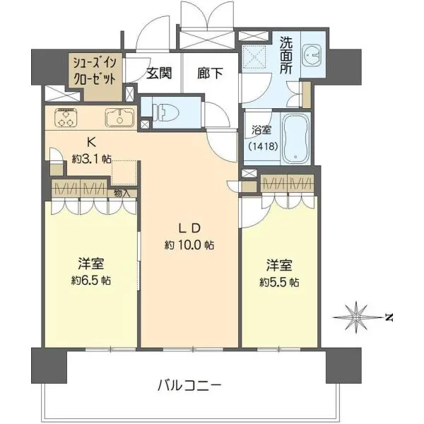 ブランズタワー御堂筋本町 間取図