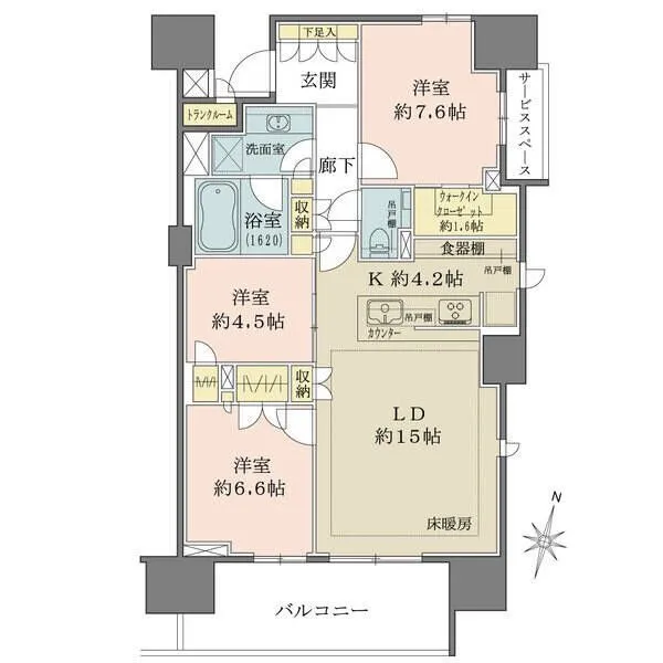 ザ・パークハウス本郷 洋室4.5帖は防音室になっています。