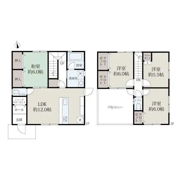 名古屋市天白区元八事２丁目 間取図