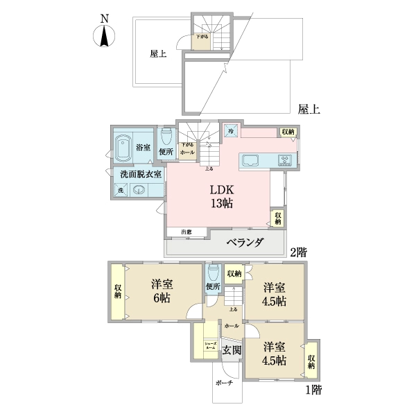 松戸市下矢切 間取図