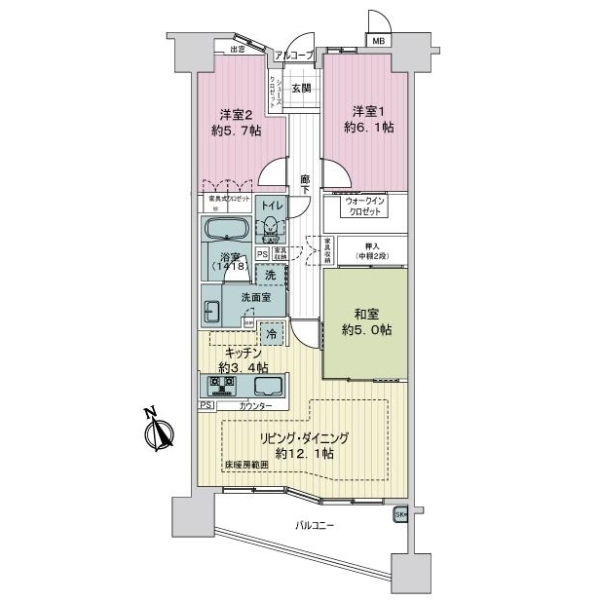 サーパス自由ヶ丘 間取図