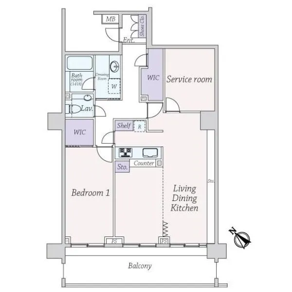 ライオンズマンション弦巻グランフォート 間取図