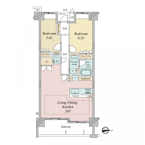 イーグルコート御池高瀬川 間取図