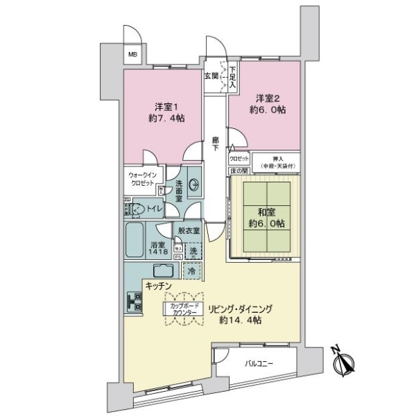 リシェ横浜山下公園 間取図
