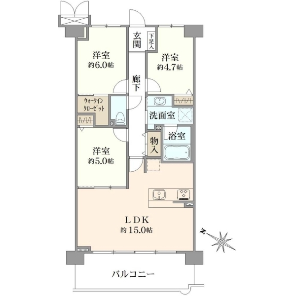 サンヴェールひばりヶ丘ガーデンシティ 間取図