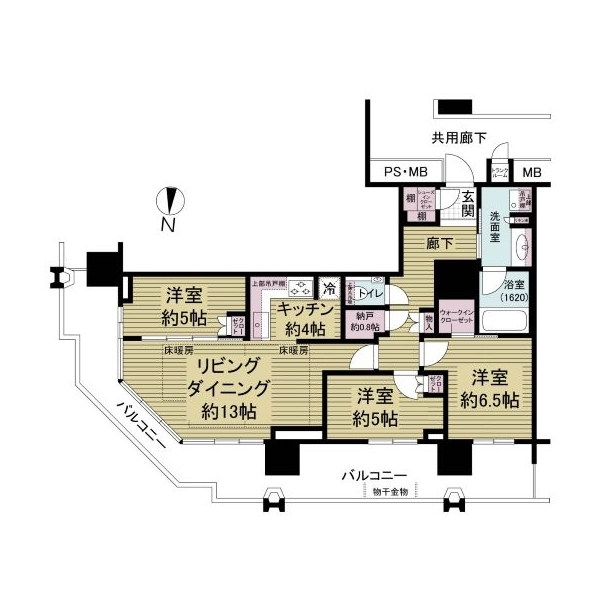 プラウドタワー名古屋錦 間取図