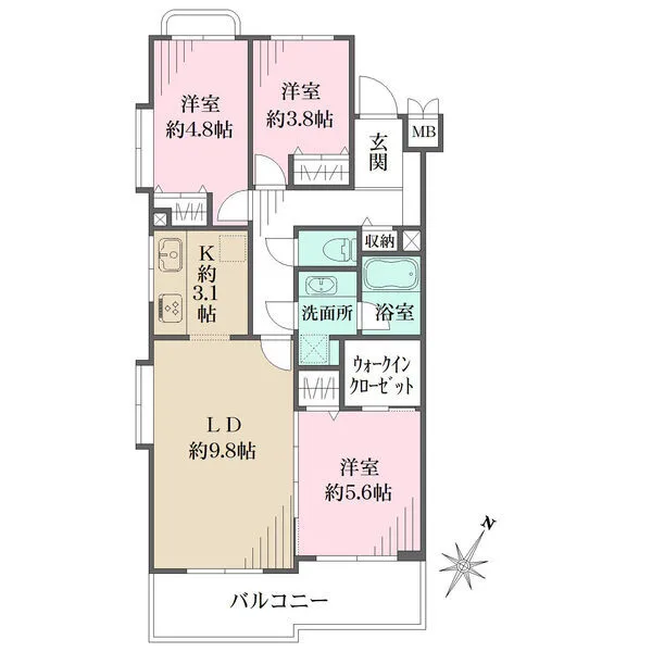 藤和ライブタウン希望ケ丘 間取図