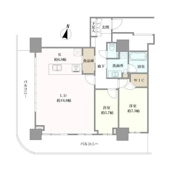 プラウドタワー名古屋栄 間取図