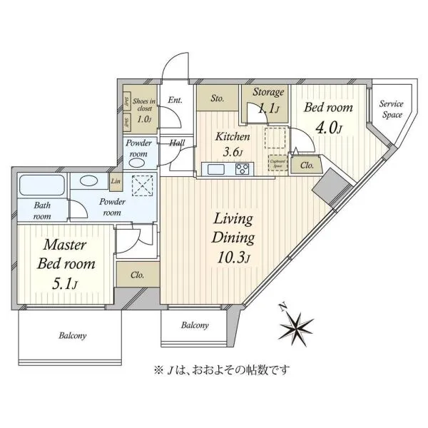 プラウド文京千駄木 間取図