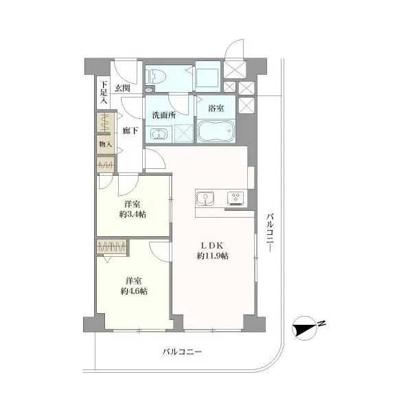 大森第３スカイハイツ 間取図