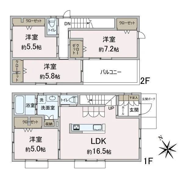堺市南区竹城台4丁 間取図