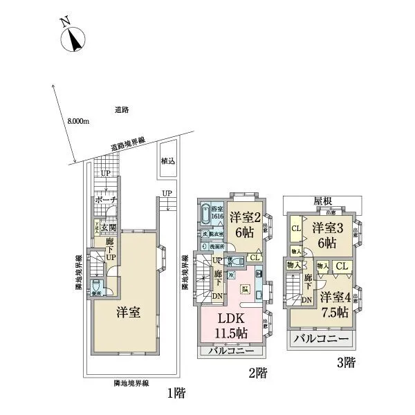 江戸川区南葛西１丁目 間取図