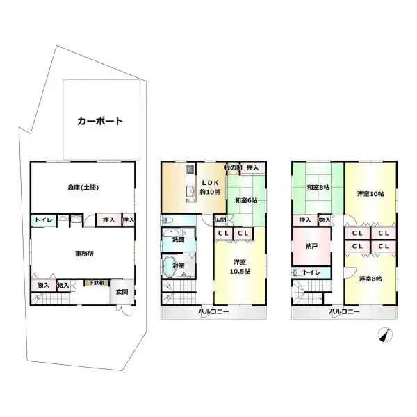 八尾市青山町３丁目 間取図