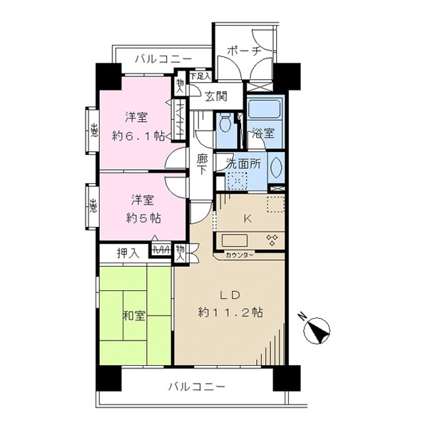 レックス稲毛 間取図