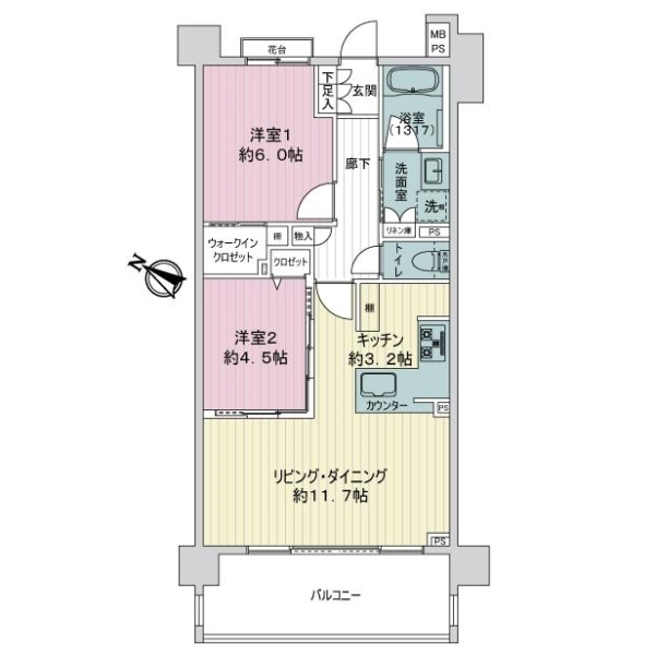 クリオ黄金町 間取図