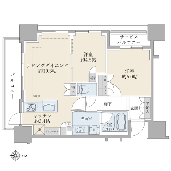 Ｂｒｉｌｌｉａ亀戸 間取図