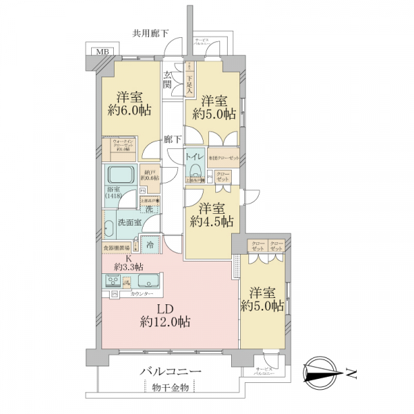 プライム港南台 間取図