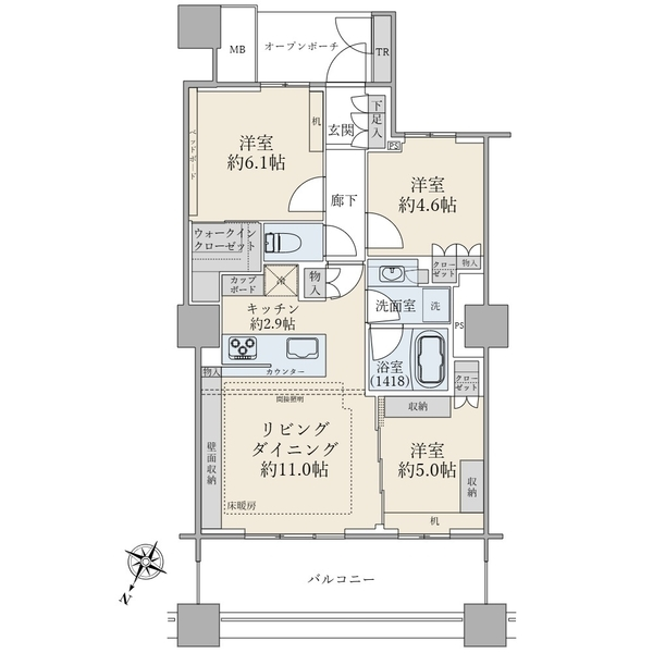 ブリリア有明スカイタワー 間取図
