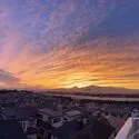 海老名市国分寺台３丁目 ルーフバルコニーからの眺望（夕日）