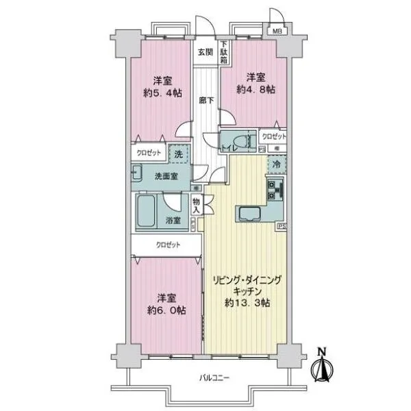 マージュ高幡不動 間取図